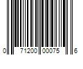 Barcode Image for UPC code 071200000756