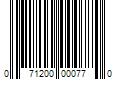 Barcode Image for UPC code 071200000770