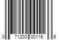 Barcode Image for UPC code 071200001166