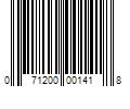 Barcode Image for UPC code 071200001418