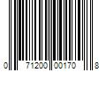 Barcode Image for UPC code 071200001708