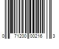 Barcode Image for UPC code 071200002163