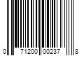 Barcode Image for UPC code 071200002378