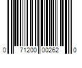 Barcode Image for UPC code 071200002620