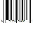 Barcode Image for UPC code 071200004501