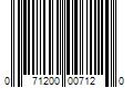 Barcode Image for UPC code 071200007120