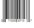 Barcode Image for UPC code 071200007137. Product Name: 