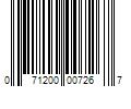 Barcode Image for UPC code 071200007267. Product Name: 