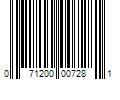 Barcode Image for UPC code 071200007281