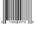 Barcode Image for UPC code 071200007786