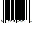 Barcode Image for UPC code 071212000058