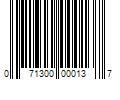 Barcode Image for UPC code 071300000137