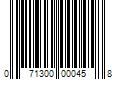 Barcode Image for UPC code 071300000458