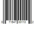 Barcode Image for UPC code 071547001102