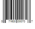 Barcode Image for UPC code 071600000707