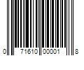 Barcode Image for UPC code 071610000018