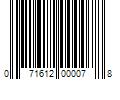 Barcode Image for UPC code 071612000078. Product Name: 