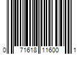 Barcode Image for UPC code 071618116001