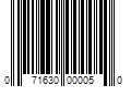 Barcode Image for UPC code 071630000050