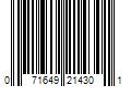 Barcode Image for UPC code 071649214301