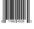 Barcode Image for UPC code 071662400262