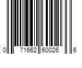 Barcode Image for UPC code 071662600266