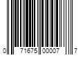 Barcode Image for UPC code 071675000077