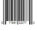 Barcode Image for UPC code 071691220770. Product Name: Rubbermaid 5028558 12 x 72 in. White Shelf Board