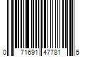 Barcode Image for UPC code 071691477815