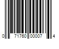 Barcode Image for UPC code 071760000074