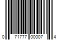 Barcode Image for UPC code 071777000074