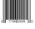 Barcode Image for UPC code 071786000058