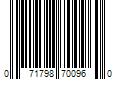 Barcode Image for UPC code 071798700960