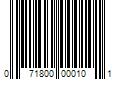 Barcode Image for UPC code 071800000101