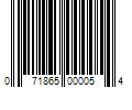 Barcode Image for UPC code 071865000054