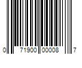 Barcode Image for UPC code 071900000087