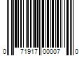 Barcode Image for UPC code 071917000070