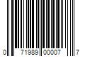 Barcode Image for UPC code 071989000077