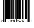 Barcode Image for UPC code 071998003601