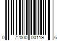 Barcode Image for UPC code 072000001196