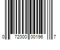 Barcode Image for UPC code 072000001967