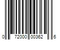 Barcode Image for UPC code 072000003626