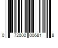 Barcode Image for UPC code 072000006818