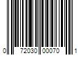 Barcode Image for UPC code 072030000701