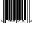 Barcode Image for UPC code 072053001396