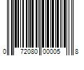 Barcode Image for UPC code 072080000058