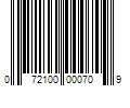 Barcode Image for UPC code 072100000709