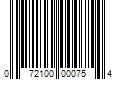 Barcode Image for UPC code 072100000754. Product Name: 