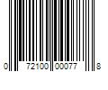 Barcode Image for UPC code 072100000778