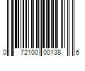 Barcode Image for UPC code 072100001386